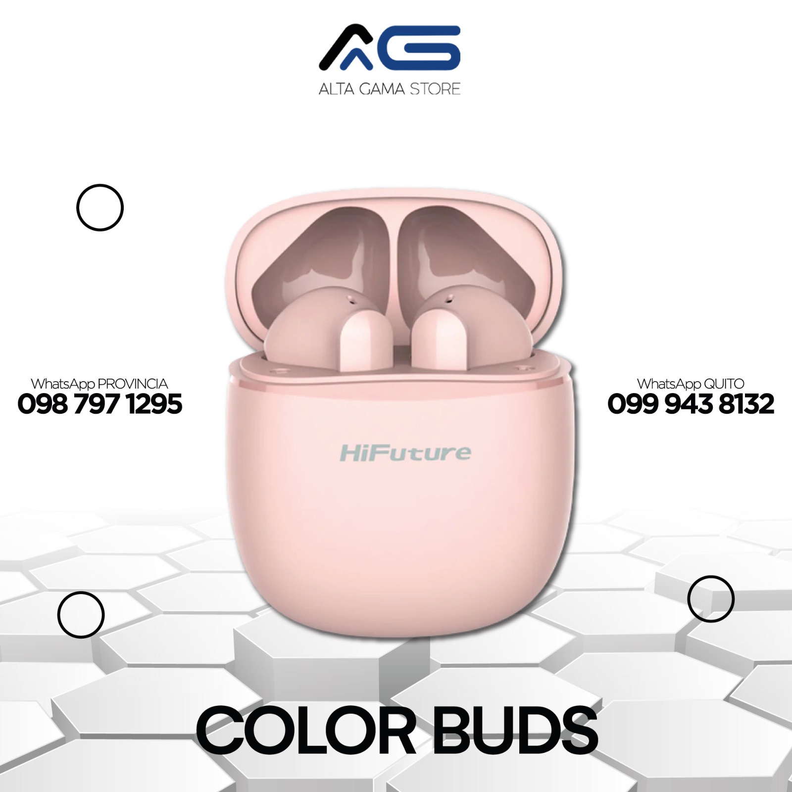 Auriculares Inalámbricos Hifuture Colorbuds Bluetooth - ROSA — Universo  Binario